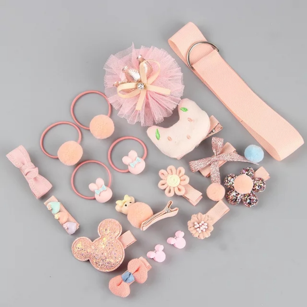 Girls hair clip set